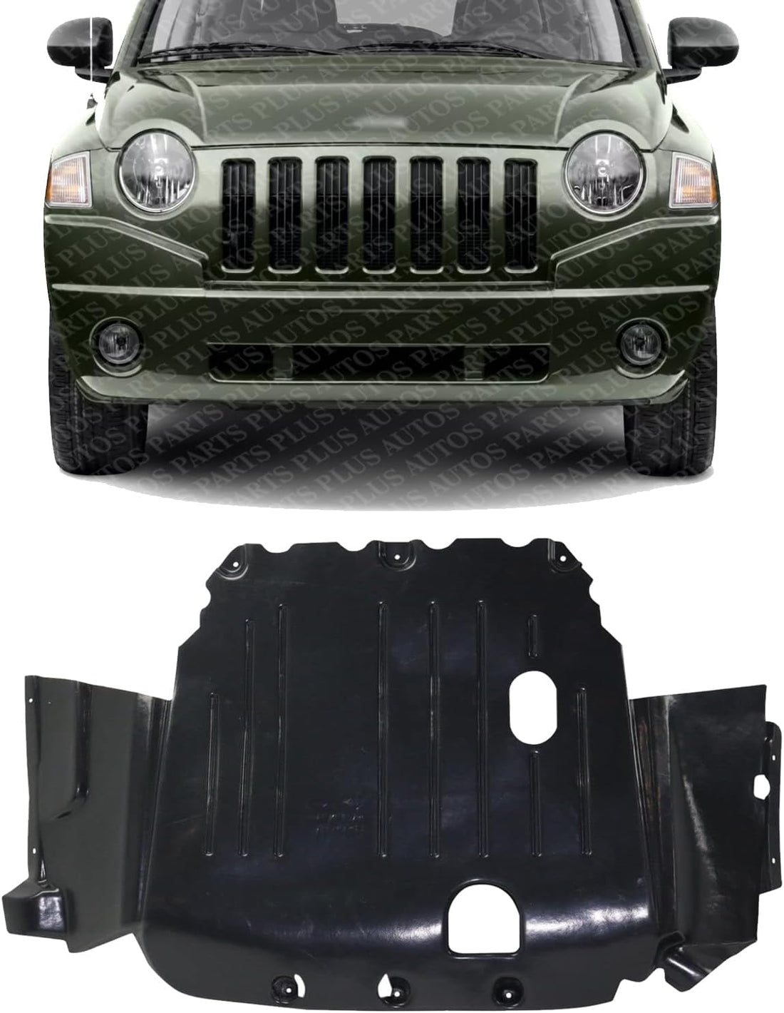 Front Engine Splash Shield Under Cover Direct Replacement Compatible with 2007-2010 Jeep Compass / 2007-2017 Patriot CH1228146 5116372AG