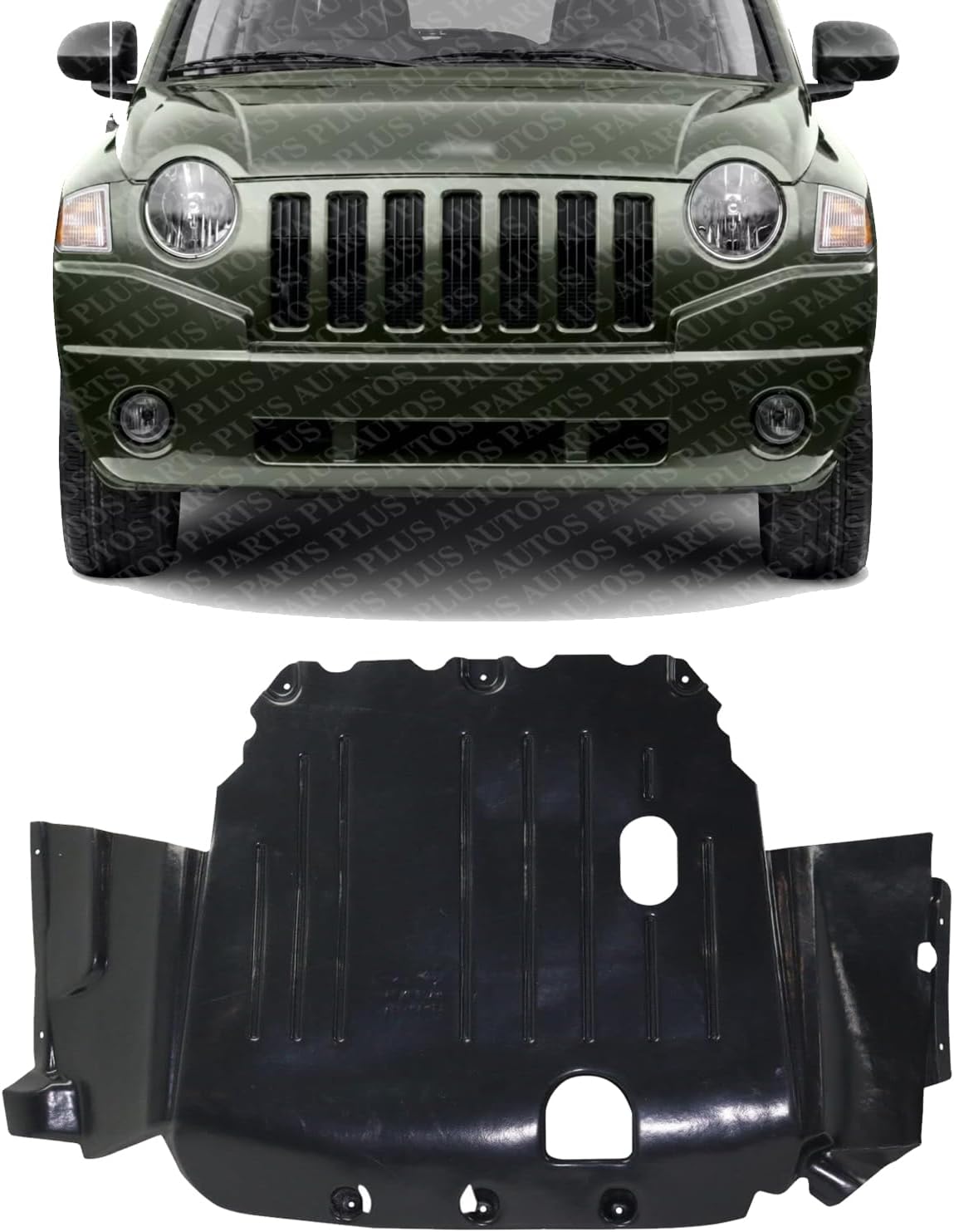 Front Engine Splash Shield Under Cover Direct Replacement Compatible with 2007-2010 Jeep Compass / 2007-2017 Patriot CH1228146 5116372AG