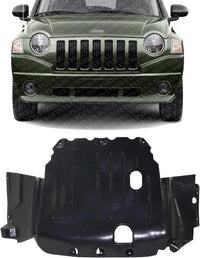 Front Engine Splash Shield Under Cover Direct Replacement Compatible with 2007-2010 Jeep Compass / 2007-2017 Patriot CH1228146 5116372AG