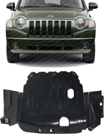 Front Engine Splash Shield Under Cover Direct Replacement Compatible with 2007-2010 Jeep Compass / 2007-2017 Patriot CH1228146 5116372AG