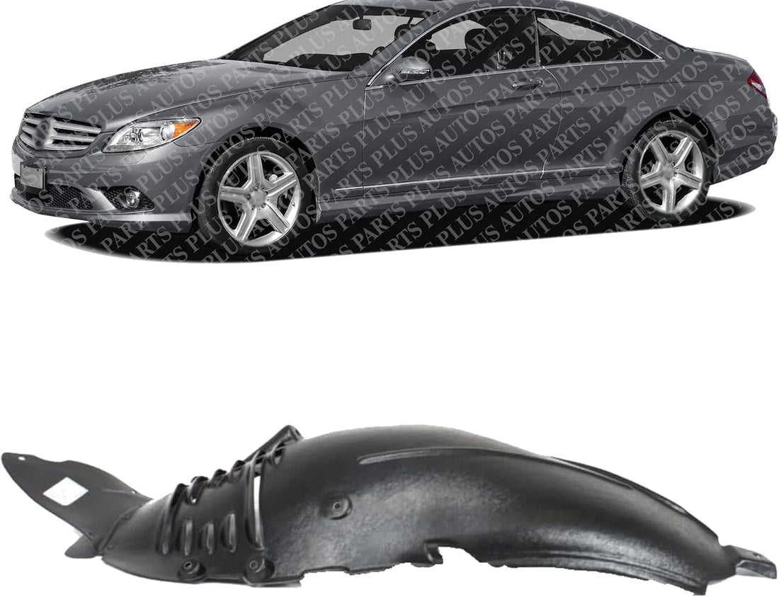 Front Section Fender Liner Left Driver Side Direct Replacement Compatible With 2007-2010 Mercedes Benz CL-Class MB1248121 2166900930