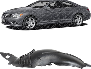 Front Section Fender Liner Left Driver Side Direct Replacement Compatible With 2007-2010 Mercedes Benz CL-Class MB1248121 2166900930