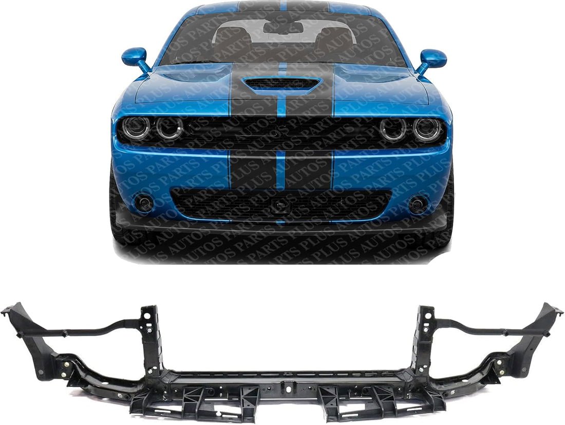 Front Upper Radiator Support Crossmember Tie Bar Plastic With Steel Direct Replacement Compatible With 2015-2022 Dodge Challenger CH1225284 68174972AF