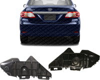 Set Of 2 Rear Bumper Inner Bracket Plastic Left Driver & Right Passenger Side Direct Replacement Compatible With 2009-2013 Toyota Corolla TO1167117 TO1166117 5215702020 5215802010