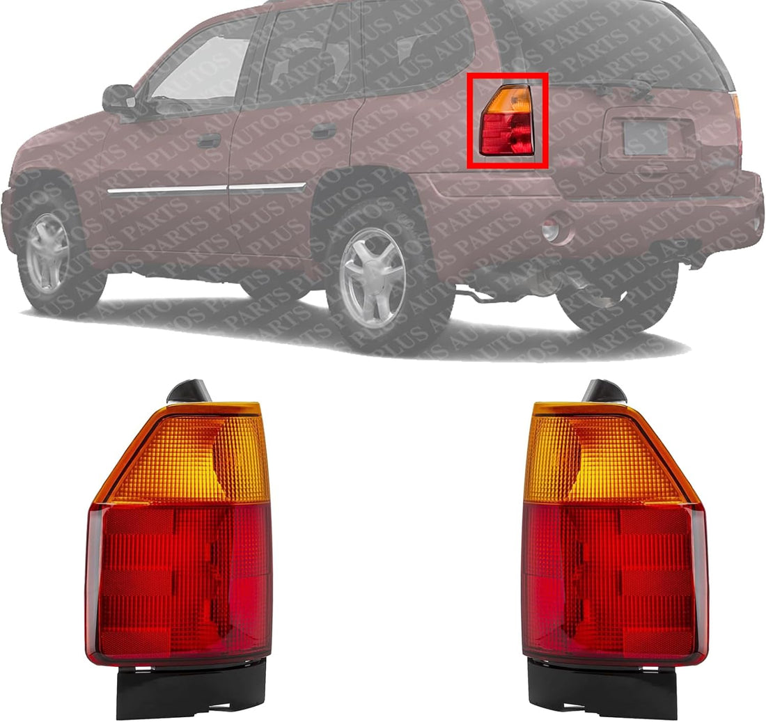 Set Of 2 Tail Light Assembly Left Driver & Right Passenger Side Direct Replacement Compatible With 2002-2005 GMC Jimmy GM2800157 GM2801157 15131577 15131576