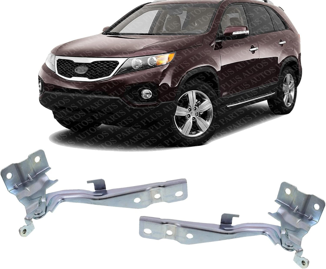 Set of 2 Front Hood Hinge Steel Right Passenger & Left Driver Side Direct Replacement Compatible with 2011-2013 Kia Sorento KI1236119 KI1236120 791202P000 791102P000