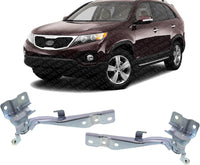 Set of 2 Front Hood Hinge Steel Right Passenger & Left Driver Side Direct Replacement Compatible with 2011-2013 Kia Sorento KI1236119 KI1236120 791202P000 791102P000