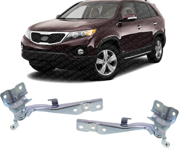 Set of 2 Front Hood Hinge Steel Right Passenger & Left Driver Side Direct Replacement Compatible with 2011-2013 Kia Sorento KI1236119 KI1236120 791202P000 791102P000