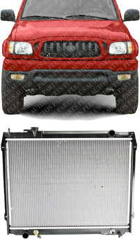 Front Radiator Aluminum Core Direct Replacement Compatible With 1995-2004 Toyota Tacoma TO3010177 164100C024
