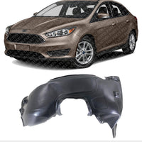 Front Fender Liner Left Driver Side Direct Replacement Compatible With 2012-2018 Ford Focus FO1248160 71593T2AA01