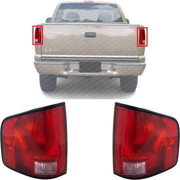 Set of 2 Tail Light Lens And Housing Right Passenger & Left Driver Side Direct Replacement Compatible With 1994-2004 Chevrolet S10 / GMC Sonoma GM2801124 GM2801168 GM2800124