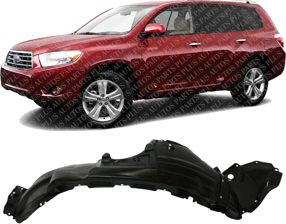 Front Fender Liner Left Driver Side Direct Replacement Compatible With 2008-2010 Toyota Highlander TO1248150 538060E050