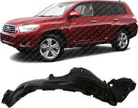 Front Fender Liner Left Driver Side Direct Replacement Compatible With 2008-2010 Toyota Highlander TO1248150 538060E050