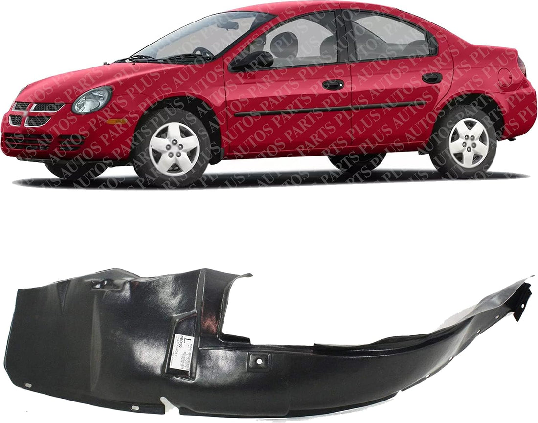 Front Fender Liner Left Driver Side Direct Replacement Compatible With 2002-2004 Dodge Neon CH1248126 5008675AA