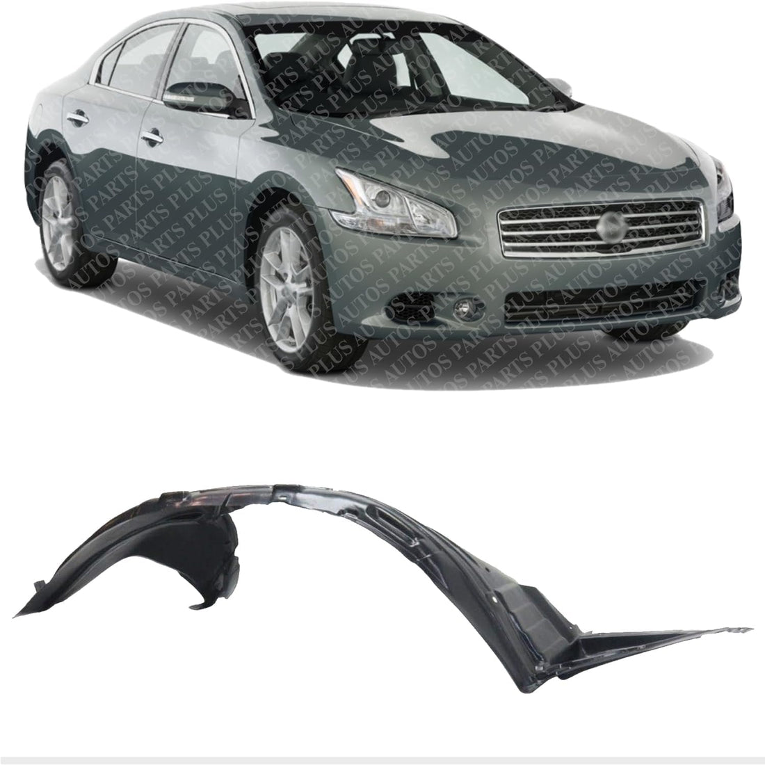 Front Fender Liner Right Passenger Side Direct Replacement Compatible With 2009-2014 Nissan Maxima NI1249119 63842ZX70A