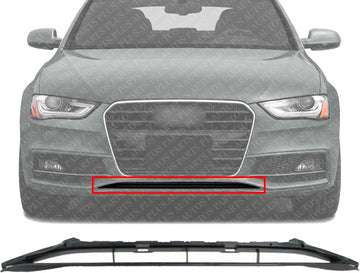 Front Bumper Center Grille Primed Plastic Direct Replacement Compatible With Audi A4 / S4 2013-2014 AU1036108 8K0807647A