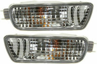 Front Bumper Filler + Lower Valance Panel + Signal Lights Assembly Right Passenger & Left Driver Side Direct Replacement Compatible With Toyota Tacoma 2001-2004 TO1095196