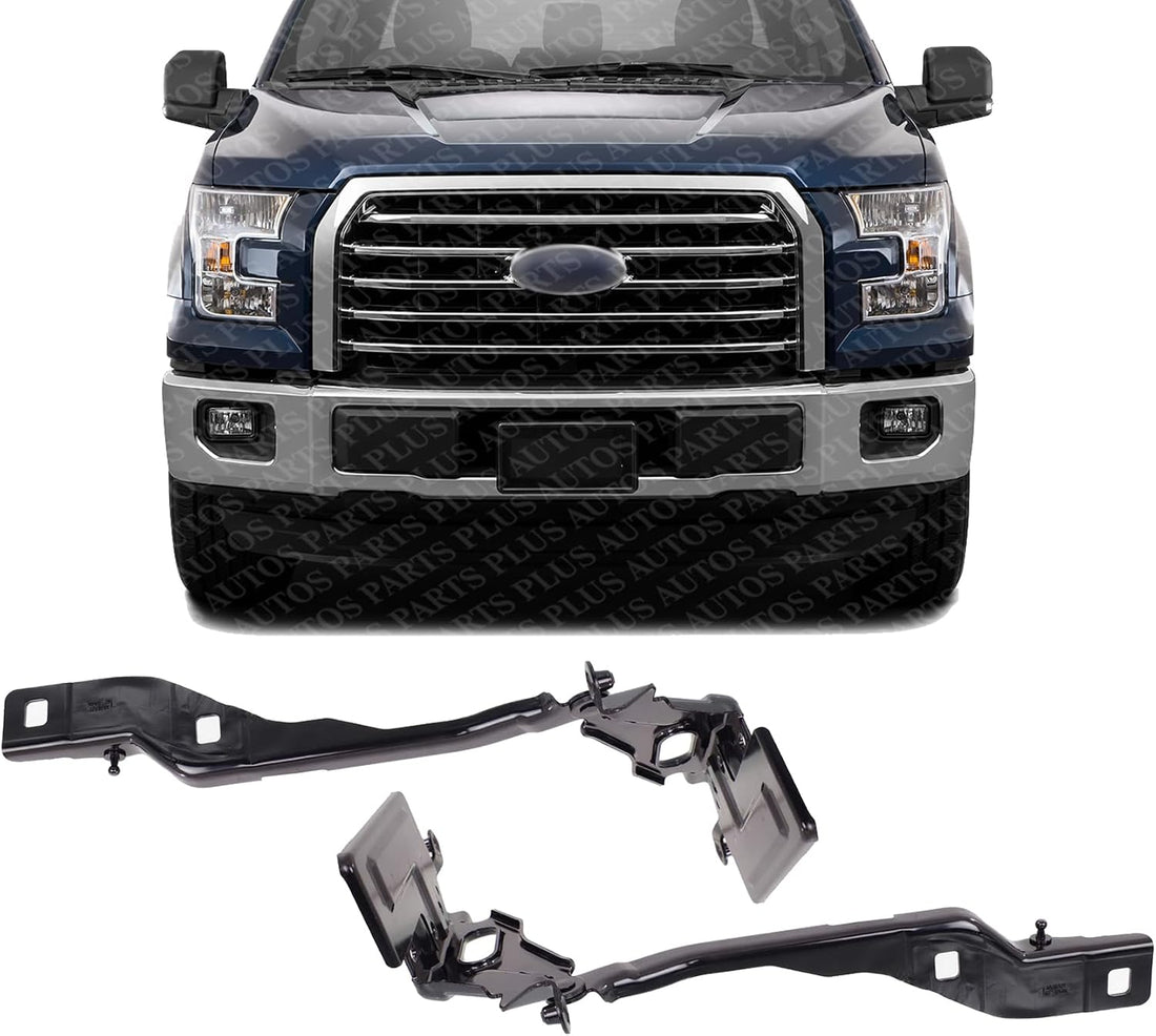 Set of 2 Front Hood Hinge Steel Right Passenger & Left Driver Side Direct Replacement Compatible with 2015-2020 Ford F-150 FO1236165 FO1236177 FO1236164 FL3Z16796B FL3Z16797B