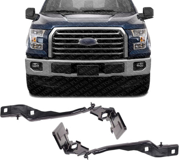 Set of 2 Front Hood Hinge Steel Right Passenger & Left Driver Side Direct Replacement Compatible with 2015-2020 Ford F-150 FO1236165 FO1236177 FO1236164 FL3Z16796B FL3Z16797B