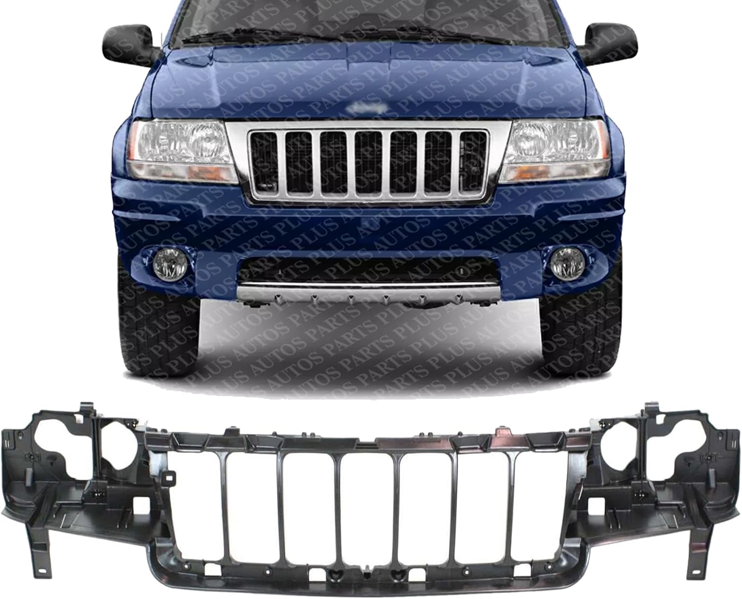Front Header Panel Direct Replacement Compatible With 2004 Jeep Grand Cherokee CH1220120 55156753AD