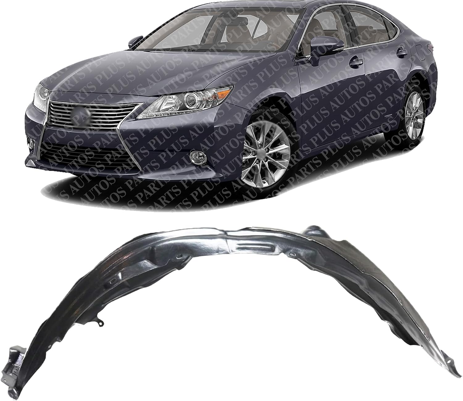 Front Fender Liner Left Driver Side Direct Replacement Compatible With 2013-2018 Lexus ES300h / ES350 LX1248119 5387633200 5387606270