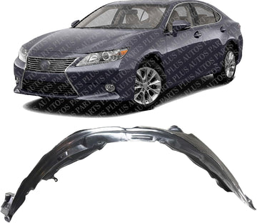Front Fender Liner Left Driver Side Direct Replacement Compatible With 2013-2018 Lexus ES300h / ES350 LX1248119 5387633200 5387606270