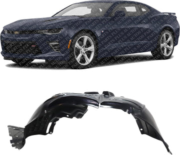 Front Fender Liner Left Driver Side Direct Replacement Compatible With 2016-2022 Chevrolet Camaro GM1248296 84922604