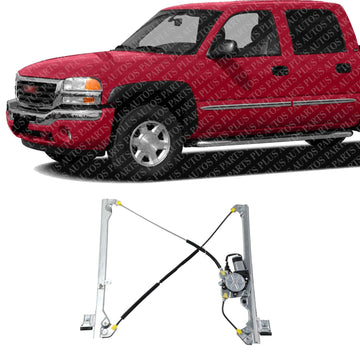 Front Window Regulator with Motor Left Driver Side Direct Replacement Compatible with 1999-2007 Chevrolet Silverado/GMC Sierra GM1350110 19120846