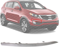 Front Bumper Trim Molding Chrome Right Passenger Side Direct Replacement Compatible With 2011-2016 Kia Sportage KI1047103 865823W000
