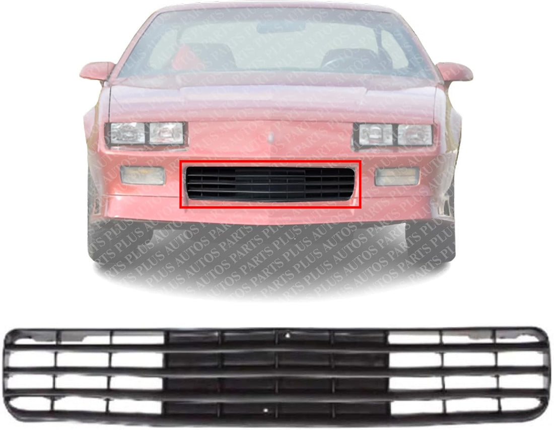 Front Grille Primed Shell And Insert Direct Replacement Compatible With 1988-1992 Chevrolet Camaro GM1200323 14076058