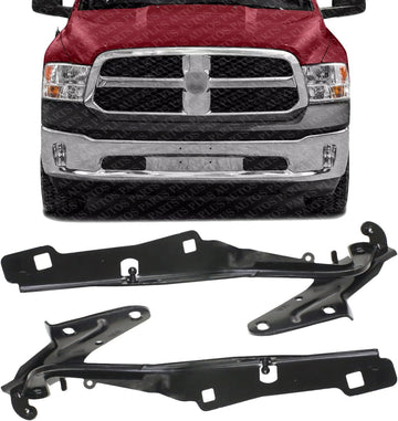Set of 2 Front Hood Hinge Right Passenger & Left Driver Side Direct Replacement Compatible with 2009-2018 Dodge Ram 1500 CH1236123 CH1236124 55372575AD 55372574AD