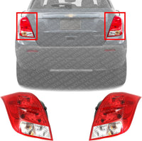 Set Of 2 Tail Light Assembly Halogen Left Driver & Right Passenger Side Direct Replacement Compatible With 2013-2022 Chevrolet Trax GM2801272 GM2800272 42599455 42599449