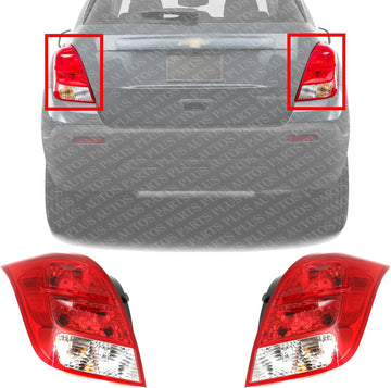 Set Of 2 Tail Light Assembly Halogen Left Driver & Right Passenger Side Direct Replacement Compatible With 2013-2022 Chevrolet Trax GM2801272 GM2800272 42599455 42599449