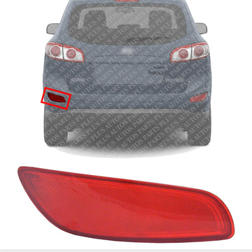 Rear Bumper Reflector Plastic Left Driver Side Direct Replacement Compatible With 2010-2012 Hyundai Santa HY1184107 924082B510