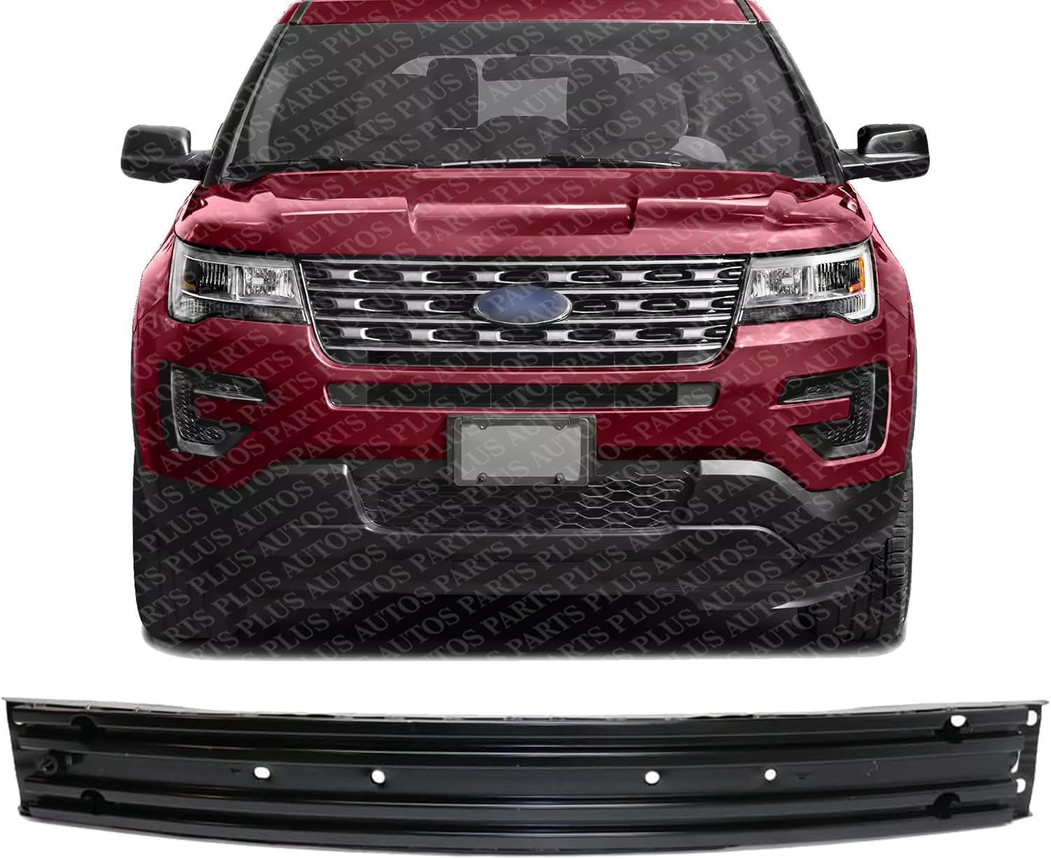 Front Bumper Reinforcement Steel Direct Replacement Compatible With 2016-2019 Ford Explorer FO1006272 FB5Z17757A