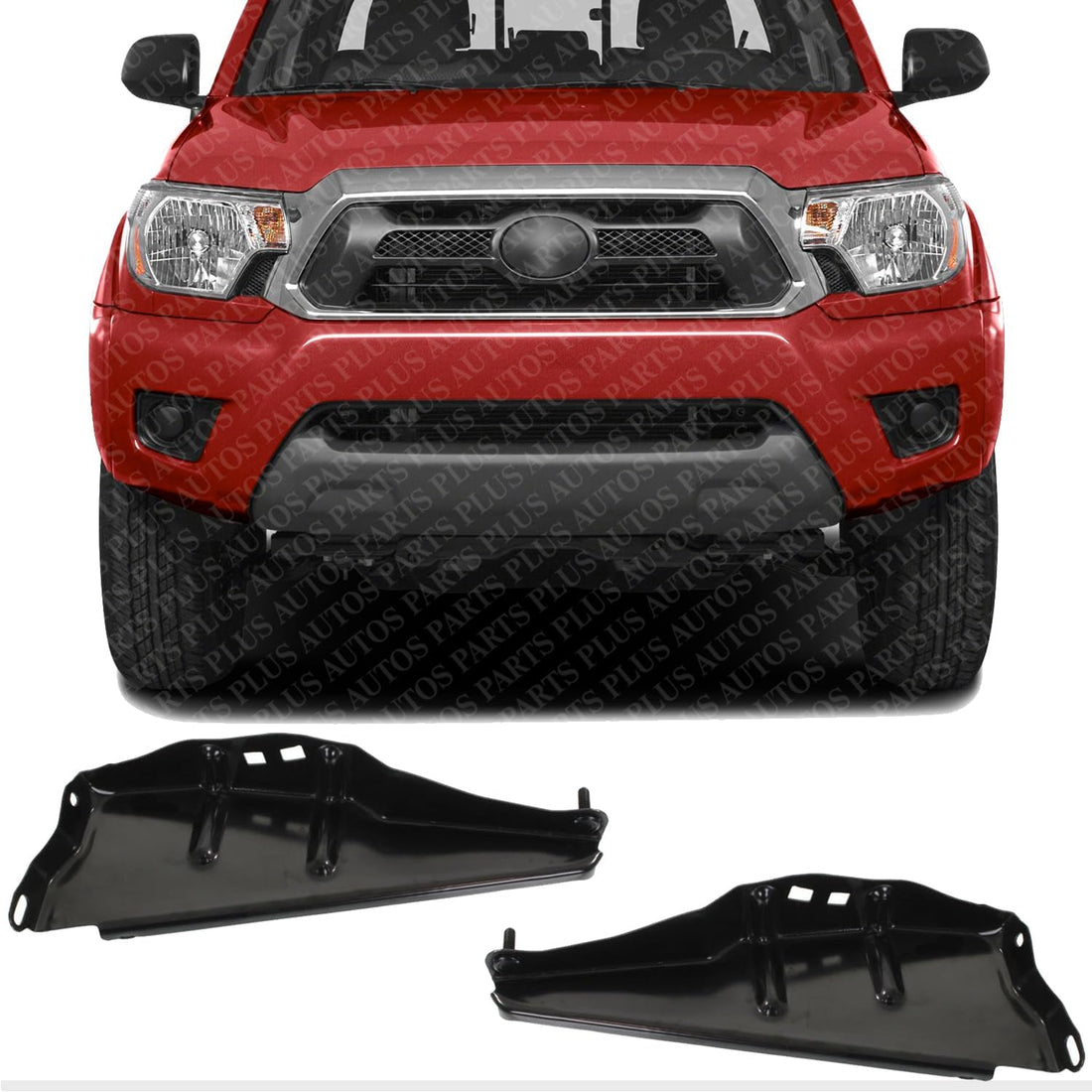 Set Of 2 Front Bumper Bracket Left Driver & Right Passenger Side Direct Replacement Compatible With 2012-2015 Toyota Tacoma TO1042121 TO1043121 5327304030 5327404030
