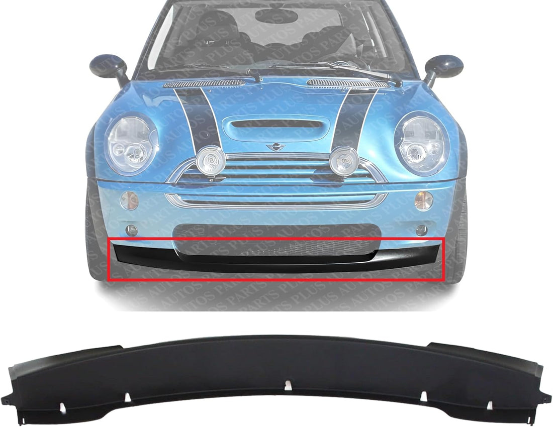 Front Bumper Center Lower Valance Air Deflector Primed Direct Replacement Compatible With 2002-2004 Mini Cooper MC1092101 51116800135