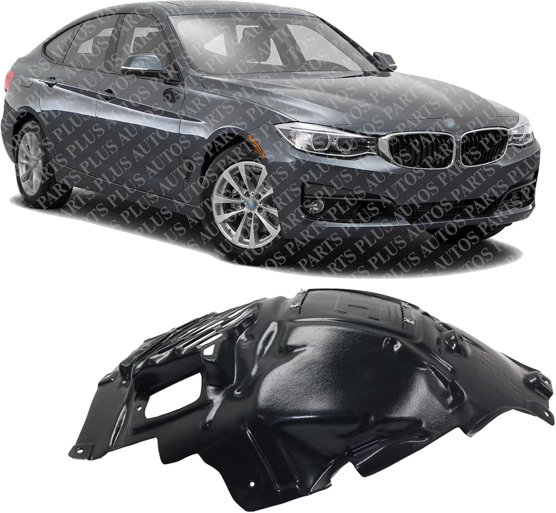 Front Fender Liner Middle Section Right Passenger Side Direct Replacement Compatible With 2014-2019 BMW 3-Series BM1249155 51717288912