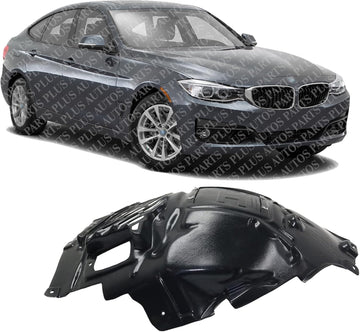 Front Fender Liner Middle Section Right Passenger Side Direct Replacement Compatible With 2014-2019 BMW 3-Series BM1249155 51717288912