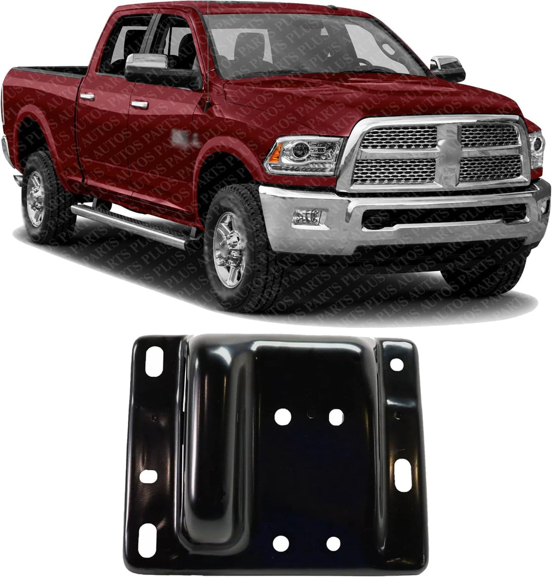 Front Bumper Bracket Steel Right Passenger Side Direct Replacement Compatible With 2003-2018 Dodge Ram 2500 3500 CH1067135 CH1043107 55077314AH 68196250AA