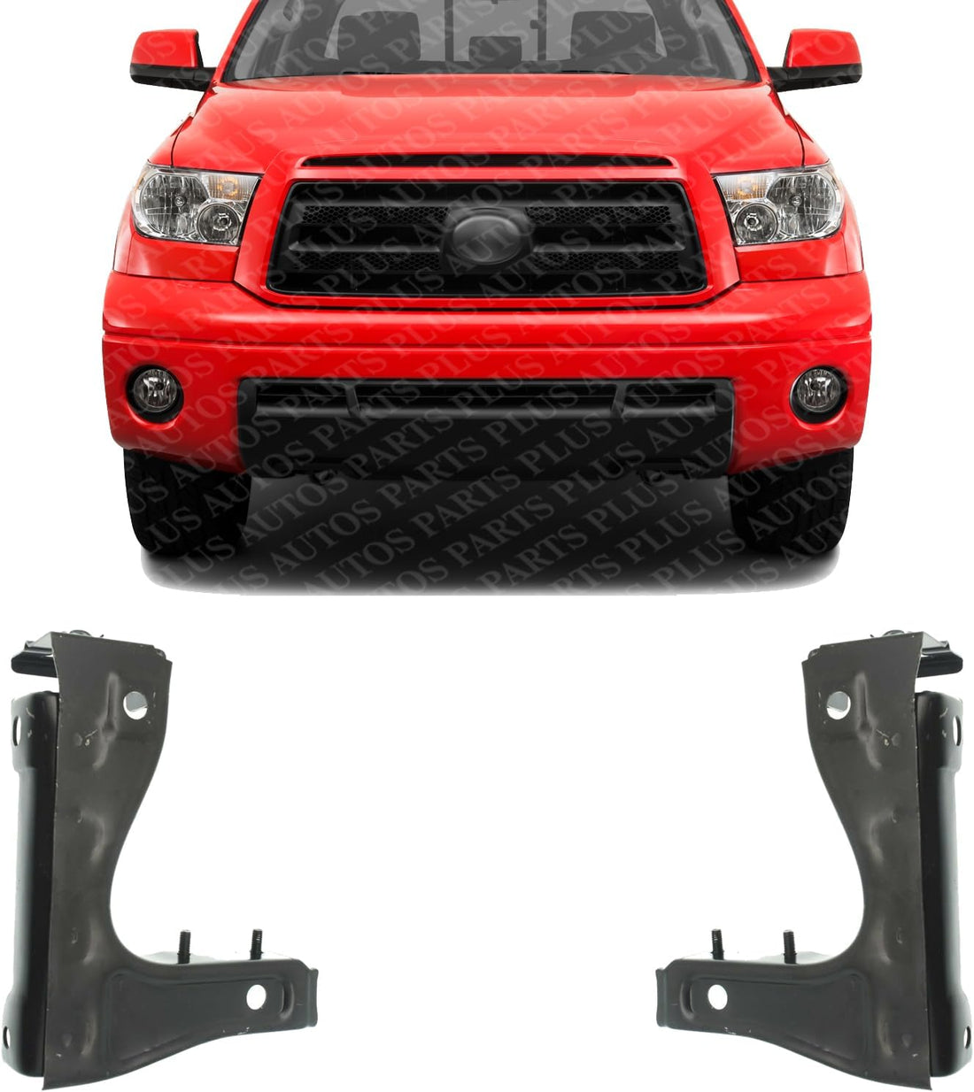 Set of 2 Front Radiator Support Bracket Steel Left Driver & Right Passenger Side Direct Replacement Compatible with 2007-2013 Toyota Tundra / 2008-2022 Toyota Sequoia