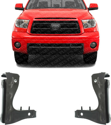 Set of 2 Front Radiator Support Bracket Steel Left Driver & Right Passenger Side Direct Replacement Compatible with 2007-2013 Toyota Tundra / 2008-2022 Toyota Sequoia
