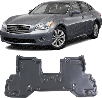 Front Engine Splash Shield Under Cover Direct Replacement Compatible with 2011-2013 Infiniti M56 / 2014-2023 Q50 IN1228130 758811MA0A 758811MA0C
