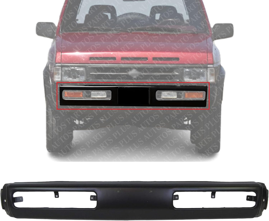 Front Bumper Primed Steel Direct Replacement Compatible With 1993-1995 Nissan Pickup NI1002102 6201457G26