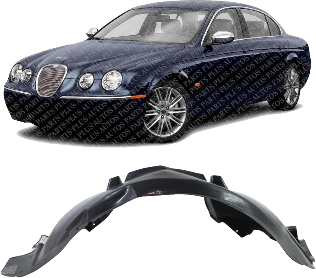 Front Fender Liner Left Driver Side Direct Replacement Compatible With 2004-2008 Jaguar S-Type JA1248100 XR837523