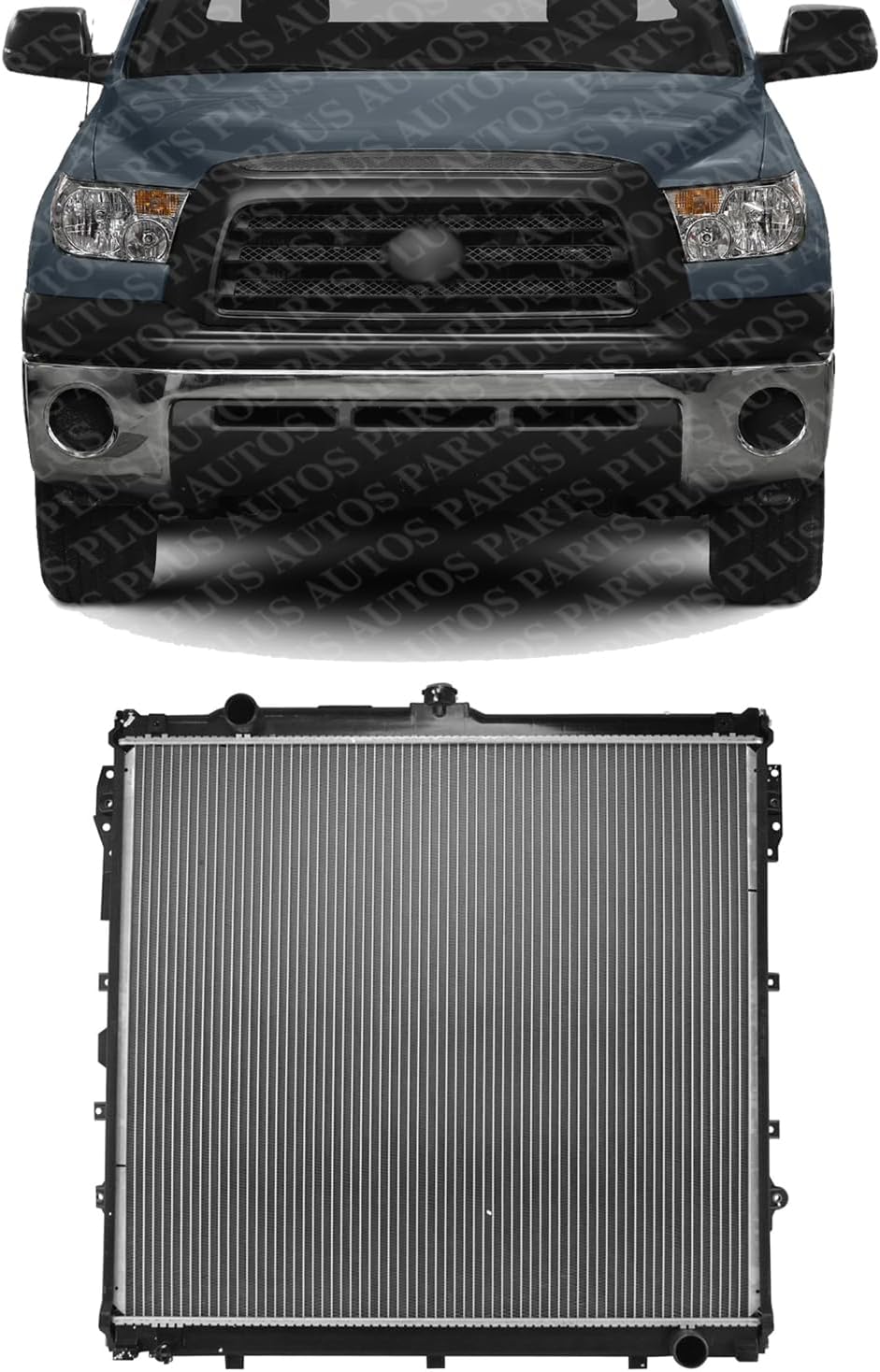 Front Radiator Aluminum Core Direct Replacement Compatible With 2007-2020 Toyota Tundra / 2008-2014 Sequoia TO3010316 164000S010