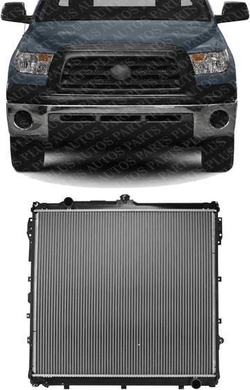 Front Radiator Aluminum Core Direct Replacement Compatible With 2007-2020 Toyota Tundra / 2008-2014 Sequoia TO3010316 164000S010