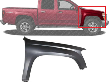 Front Fender Primed Right Passenger Side Direct Replacement Compatible With 2004-2012 Chevrolet Colorado GM1241307 20821152