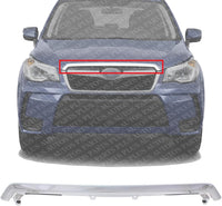 Front Hood Molding Chrome Plastic Direct Replacement Compatible With 2014-2016 Subaru Forester SU1235100 91121SG011