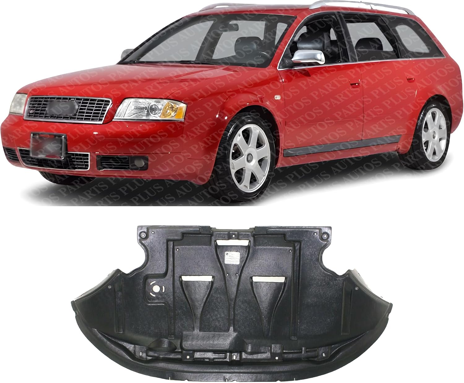 Front Engine Splash Shield Plastic Direct Replacement Compatible with 2001-2005 Audi Allroad Quattro AU1228112 4Z7863821